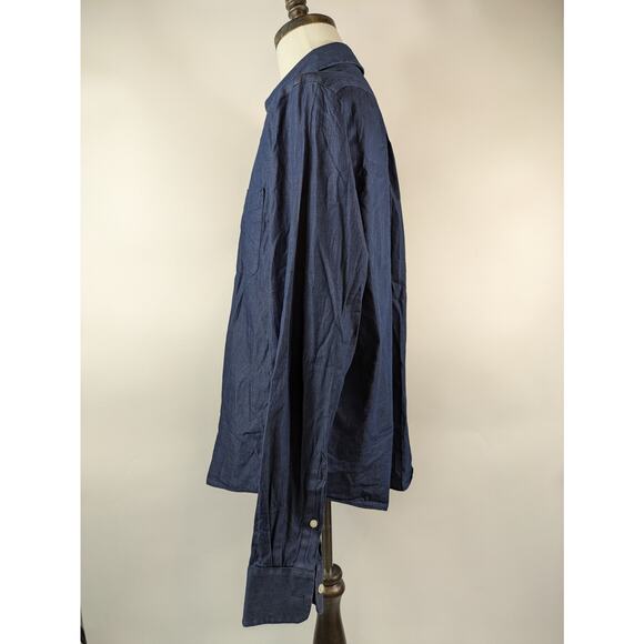 Ralph Lauren Mens L Shirt 16.5 Blue Button Down New Regular Fit Long Sleeve NWT - Picture 2 of 14